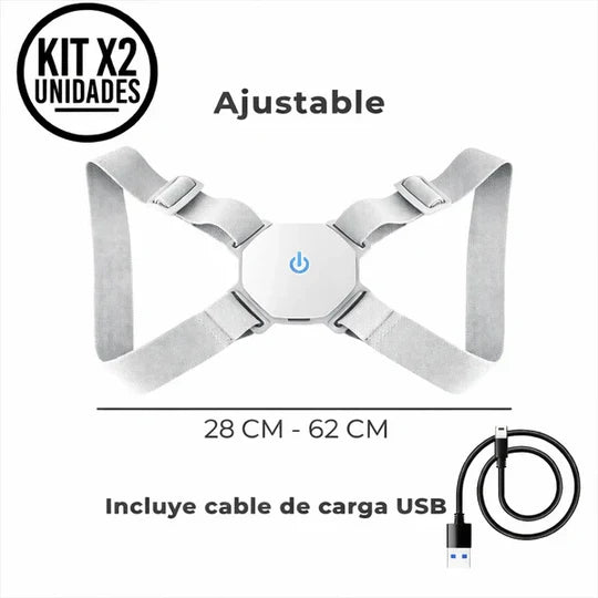 2x1 Corrector de Postura con Sensor + Mini Masajeador Gratis 🎁